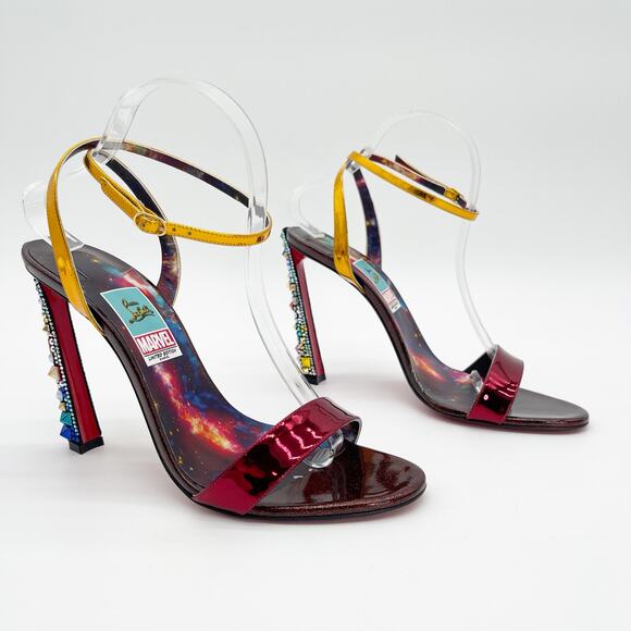New Christian Louboutin Marvel Disney Infinity Strass Spike Heel Sandals EU 41.5 - Picture 4 of 14